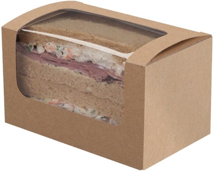 Colpac kraft sandwichboxen met PLA venster composteerbaar (500 stuks)