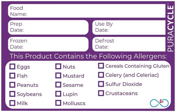 PuraCycle herbruikbare allergeenlabels (20 stuks)