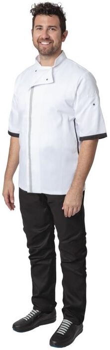 Whites Chefs Clothing Whites Southside unisex koksbuis korte mouw wit L