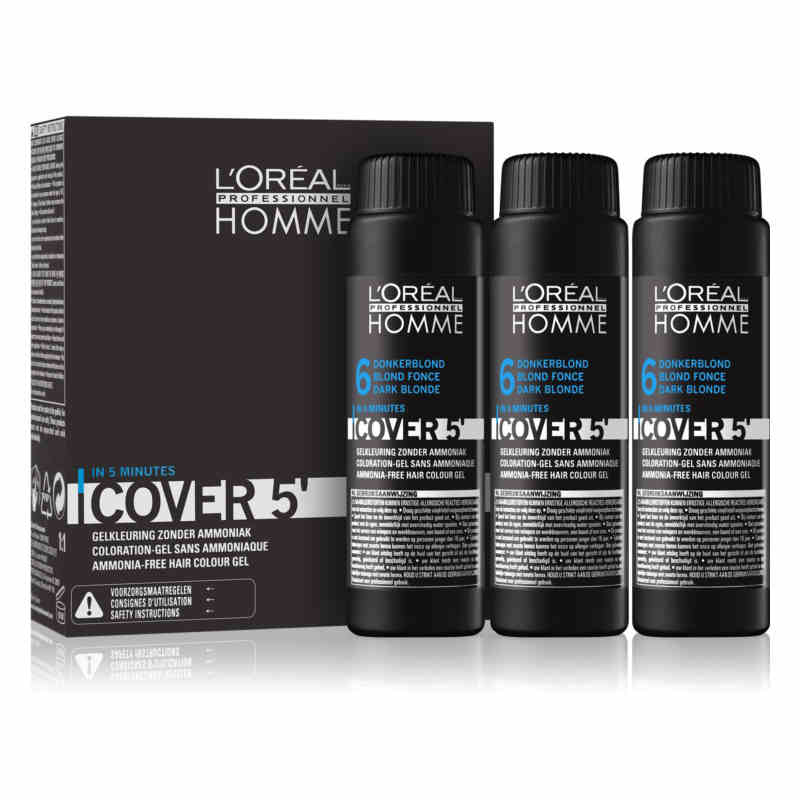 L'Oréal Professionnel L’Oréal LP Homme Cover '5 Donkerblond 6 - 3x50 ml