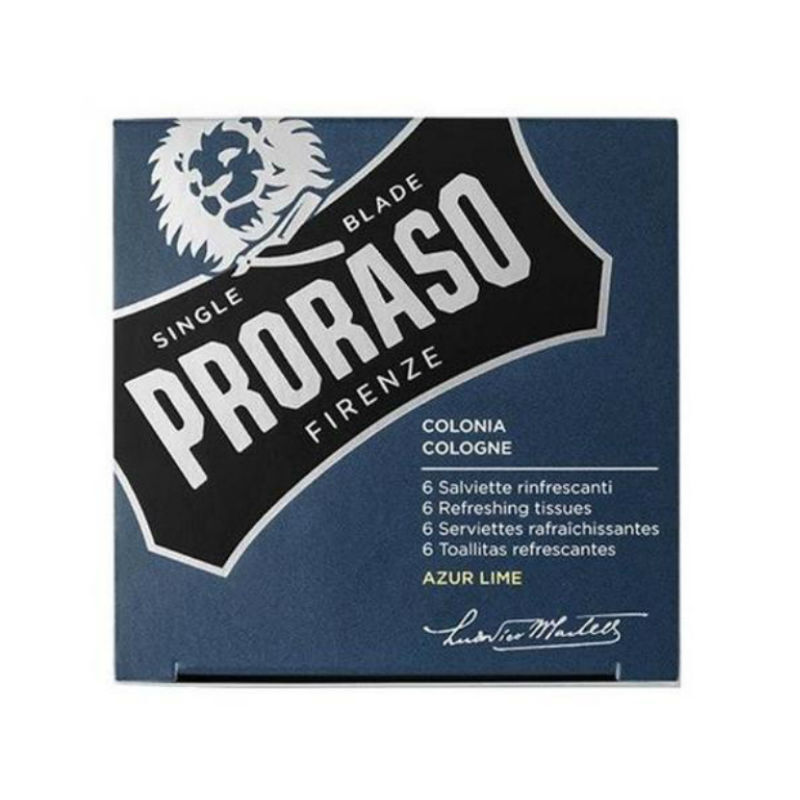 Proraso Cologne Refreshing Tissues Azur Lime 6s