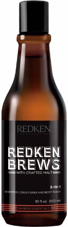 Redken Brews 3-in-1 Shampoo, Conditioner en Douchegel 300ML