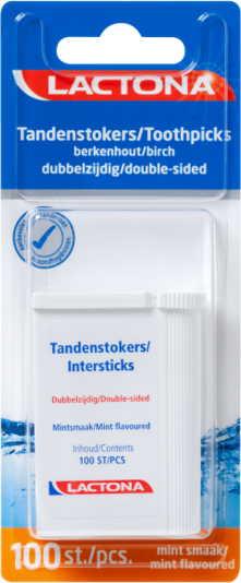 Lactona Houten Tandenstokers, 100 Stuks