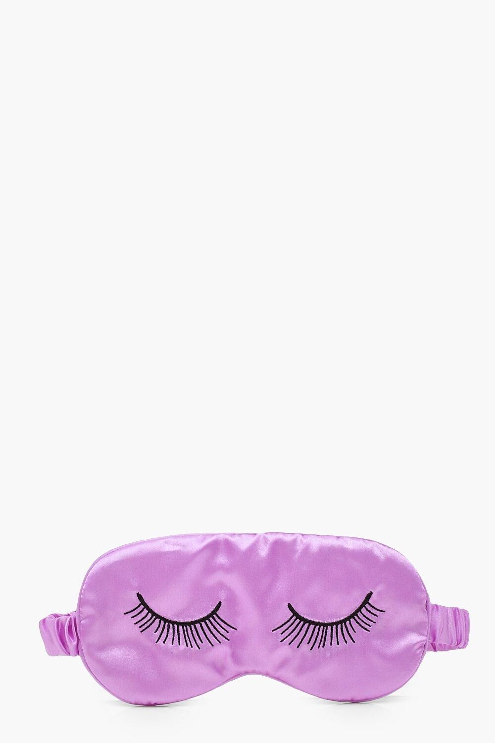 Boohoo Satin Sleep Mask- Purple  - Size: ONE SIZE