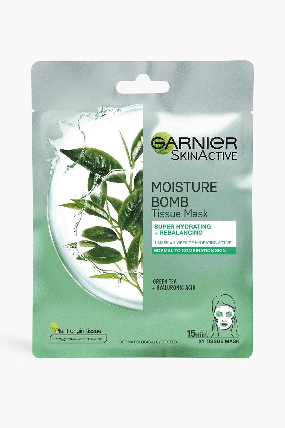 Garnier Moisture Bomb Green Tea And Hyaluronic Acid Sheet Mask, 28G  - Size: ONE SIZE