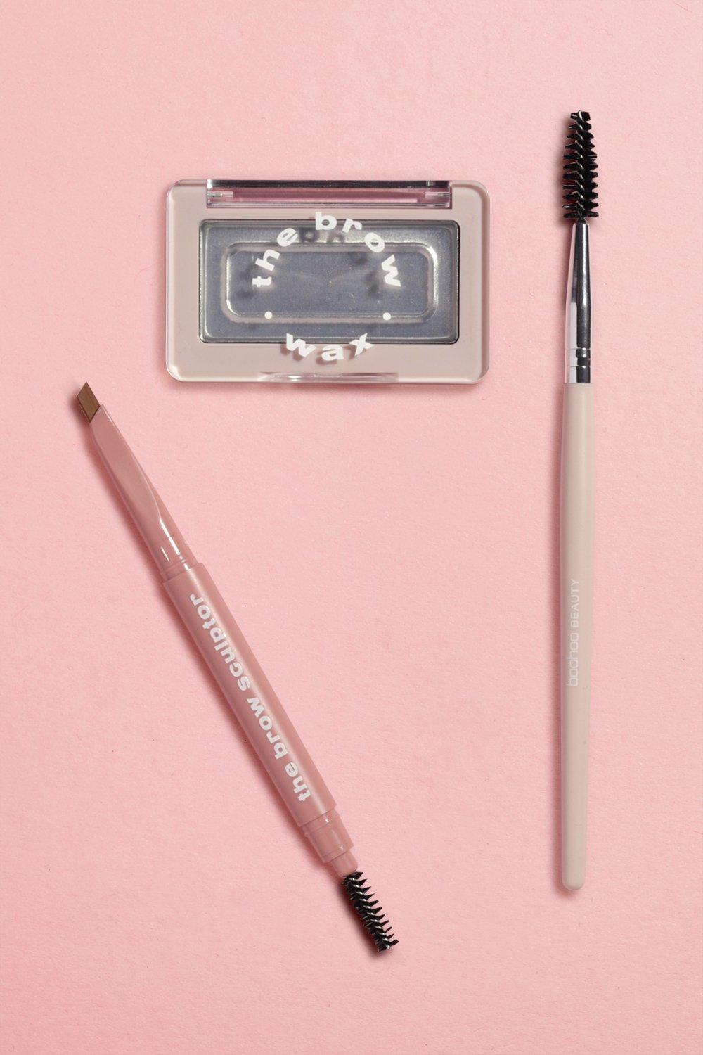 Boohoo Beauty Brow Pencil, Brow Soap & Brow Brush- Beige  - Size: ONE SIZE