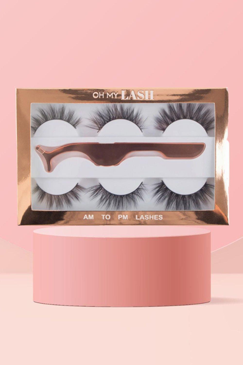 Boohoo Oh My Lash Am To Pm Lash Set- Pink  - Size: ONE SIZE