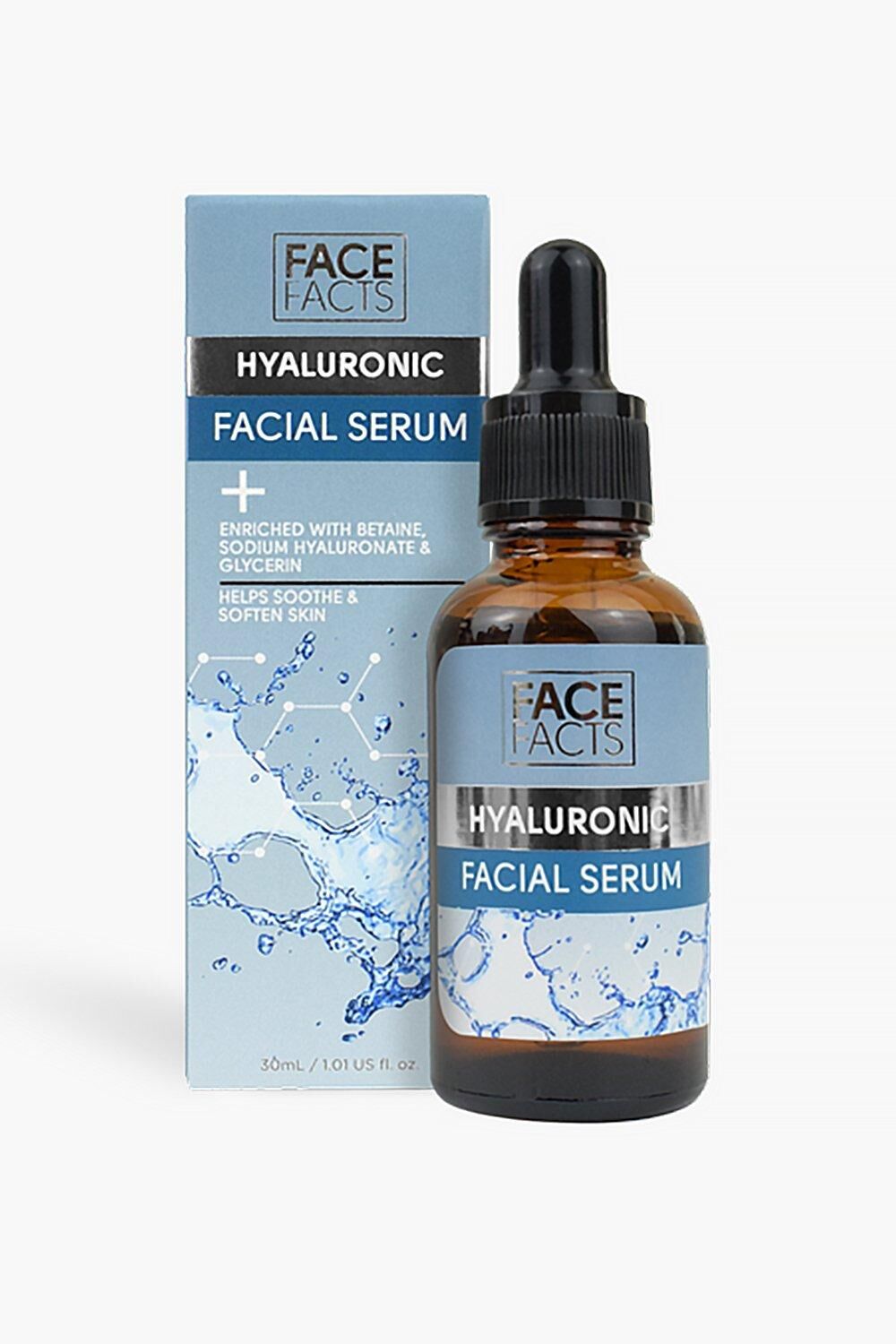 Boohoo Face Facts Hyaluronic Face Serum- Blue  - Size: ONE SIZE