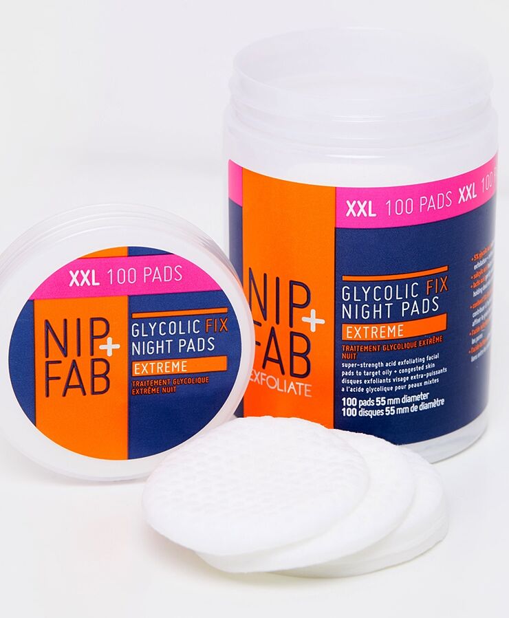 PrettyLittleThing Nip + Fab Glycolic Fix Extreme XXL Pads  - White - Size: One Size