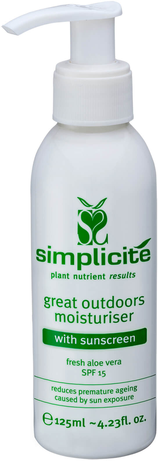 Simplicite Great Outdoors Moisturiser With Sunscreen SPF15 125ml