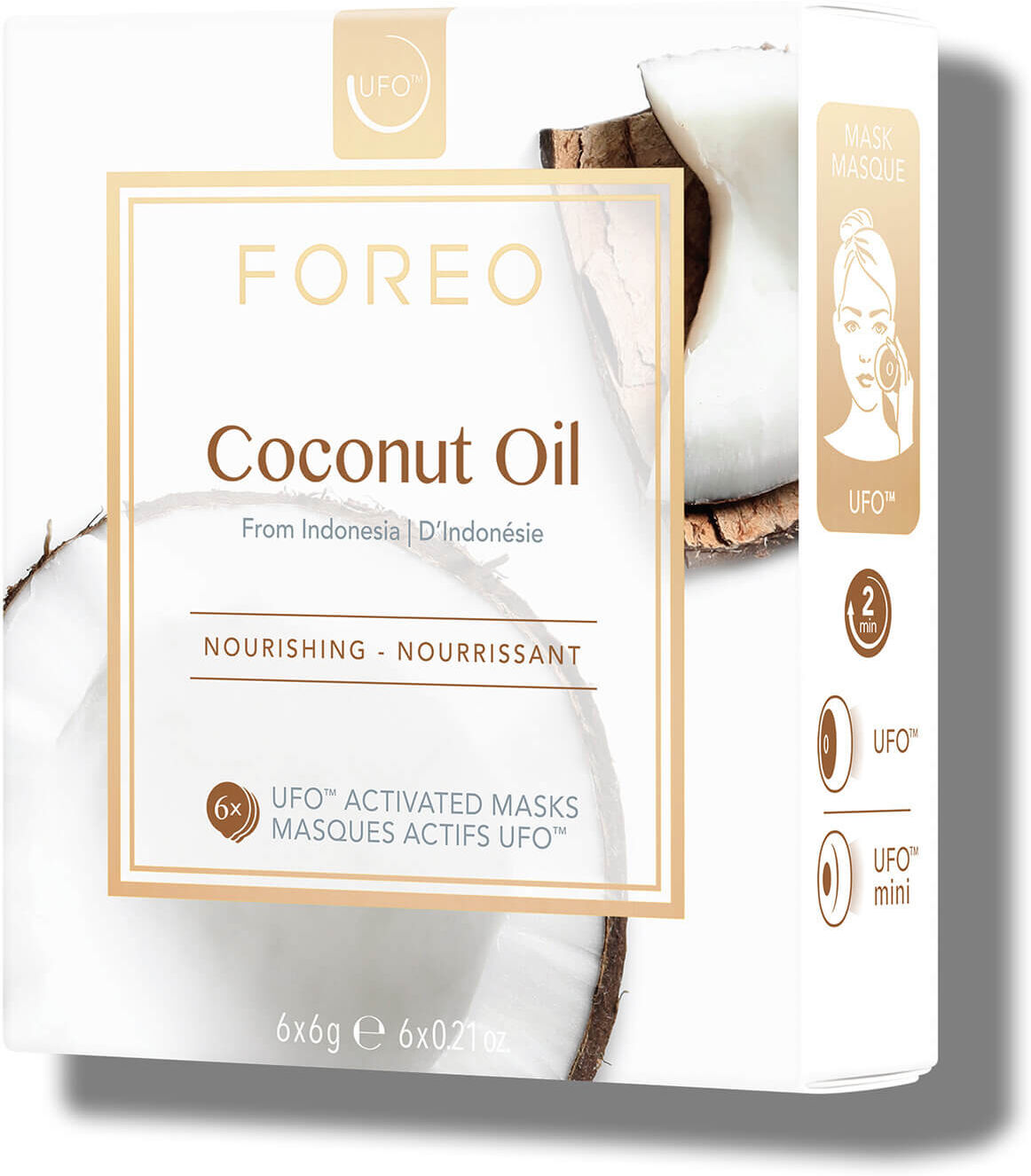 FOREO Coconut Oil UFO/UFO Mini Nourishing Face Mask for Dry Skin (6 Pack)