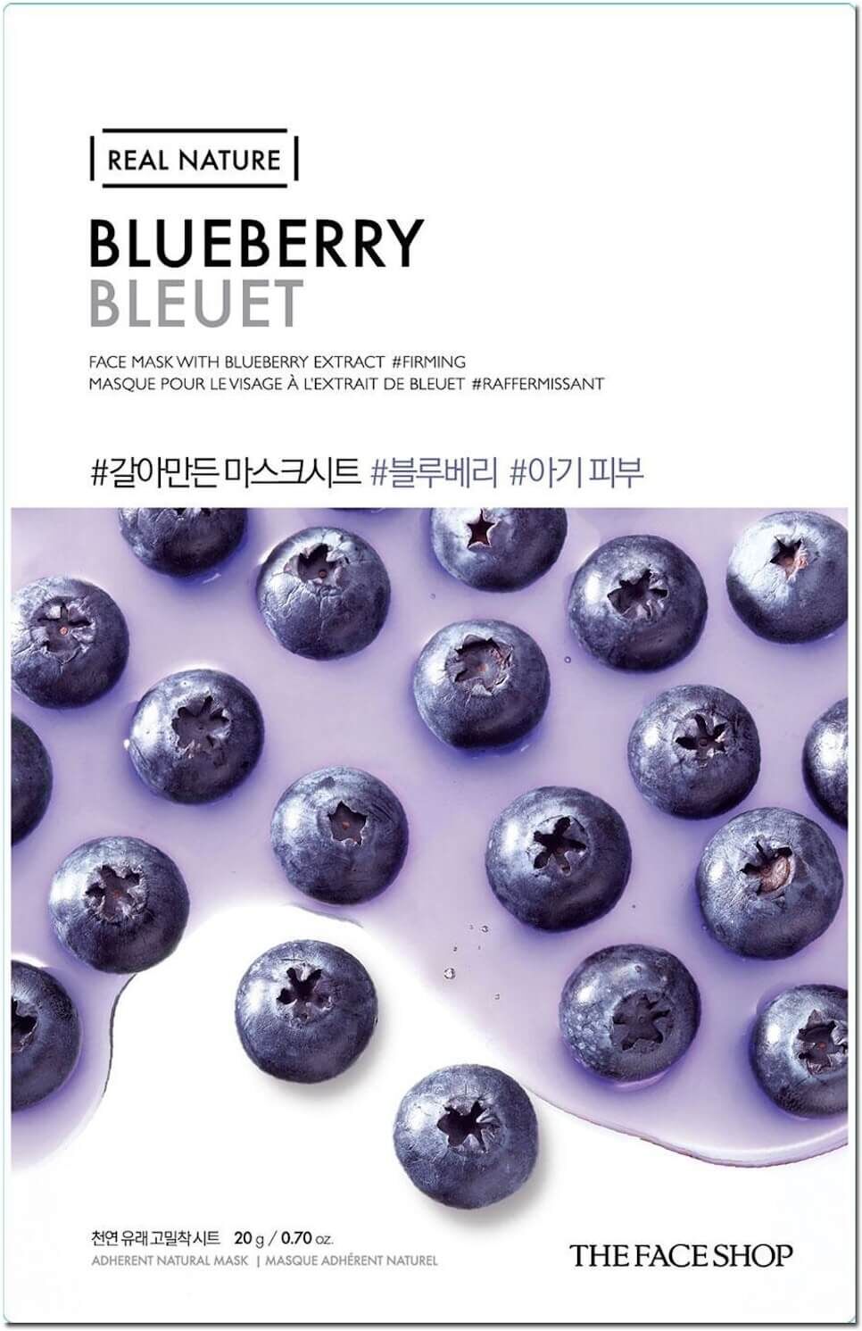 THE FACE SHOP Real Nature Sheet Mask Blueberry