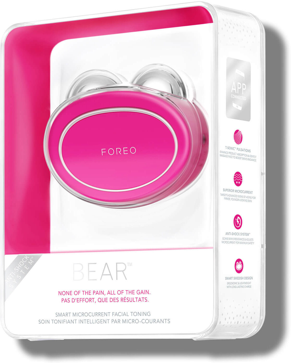 FOREO Bear Microcurrent Facial Toning Device With 5 Intensities (Various Shades) - Fuchsia