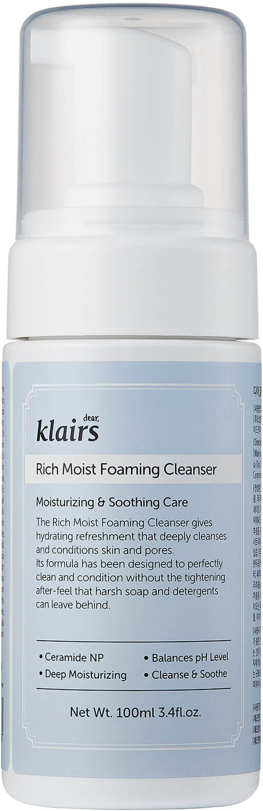 Dear, Klairs Rich Moist Foaming Cleanser 100ml