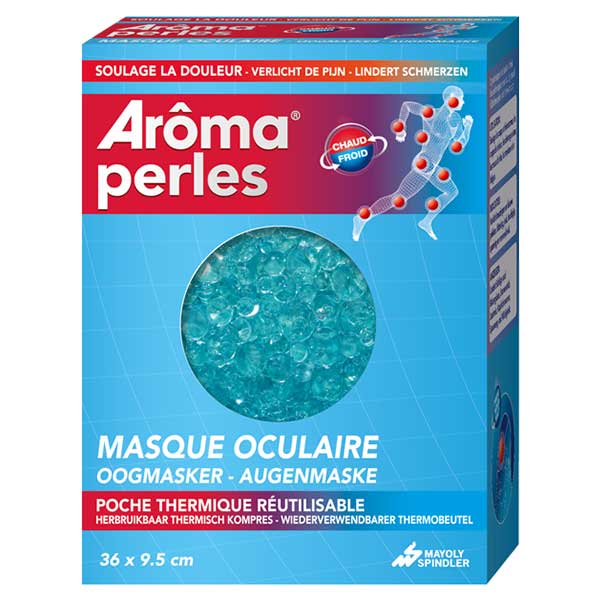 Mayoly Spindler Arôma Perles Masque Oculaire POCHE thermique Réutilisable Chaud/Froid 36cm x 9,5cm