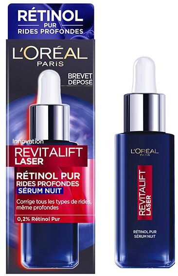 L'Oréal Paris Revitalift Laser Sérum Nuit Rétinol Pur Rides Profondes 30ml