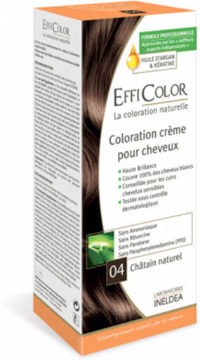 EffiColor Coloration Crème Châtain Naturel 04