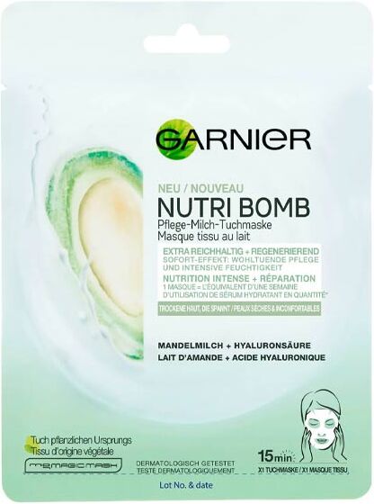 Garnier SkinActive Nutri Bomb Masque Tissu Amande 28g