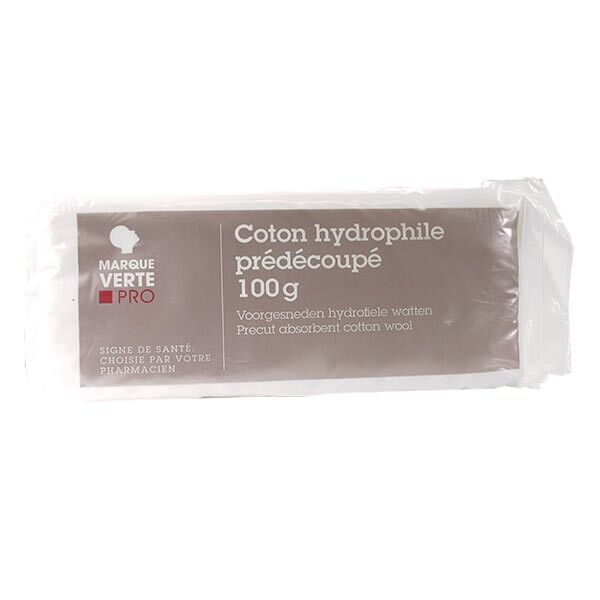 Marque Verte Pro Coton Hydrophyle Prédécoupé 100g