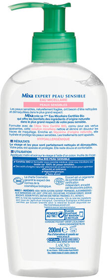 Mixa Bio Eau Micellaire Visage et Yeux Peaux Sensibles 200ml