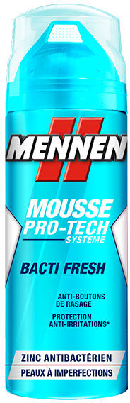 Mennen Mousse Pro-Tech Système Bacti Fresh Zinc Antibactérien 250ml