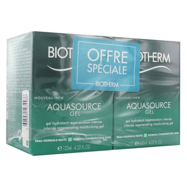 Biotherm Aquasource Gel Peaux Normales à Mixtes Lot de 2 x 125ml