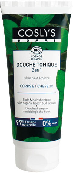 Coslys Homme Douche Tonique 2 en 1 Bio 200ml