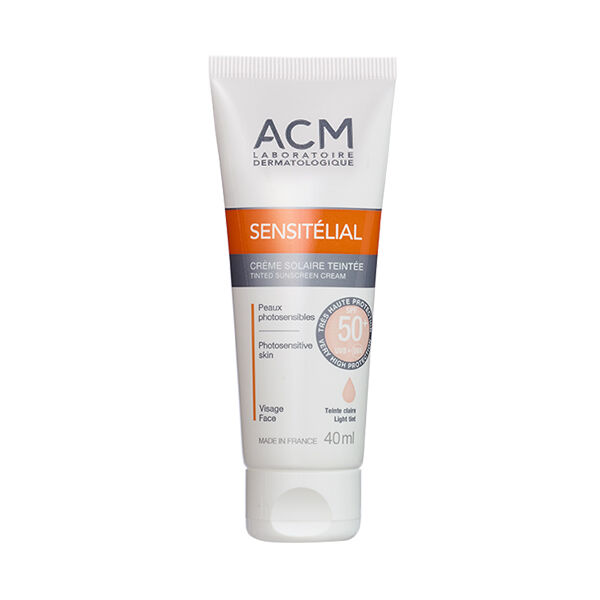 ACM Sensitélial Crème Solaire Teintée Claire SPF50+ 40ml