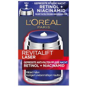 L’Oréal Paris Revitalift Laser Gepresste Anti-Falten Pflege Nacht mit Retinol + Niacinamid Anti-Aging-Gesichtspflege 50 ml