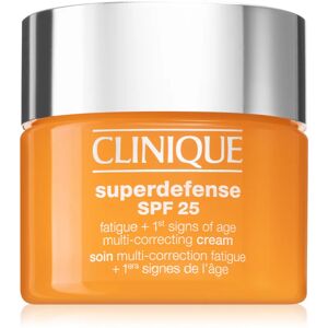 Clinique Superdefense™ SPF 25 Fatigue + 1st Signs Of Age Multi-Correcting Cream Creme gegen erste Zeichen von Hautalterung für fettige und Mischhaut SPF 25 50 ml