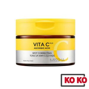 [Missha] Vita C Ascorbic Acid Spot Correcting Tone Up Ampoule Pads 80 Blatt