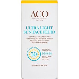 ACO Sun Ultra Light Face Fluid SPF 50+ 40 ml - Hudpleje