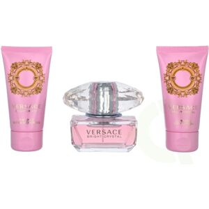 Versace Bright Crystal Giftset 150 ml, Edt Spray 50ml/Body Lotion 50ml/Shower Gel 50ml