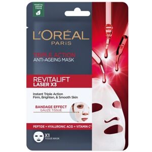 L'OREAL PARIS Revitalift Laser X3 anti-rynke sheet maske med triple action 28g