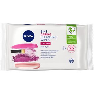 Nivea 3in1 Caring Cleansing Wipes Dry Skin 25 Pieces