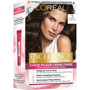 L’Oréal Paris Indsamling Excellence 3-Fold Care Cream Color 3 Mørkebrun