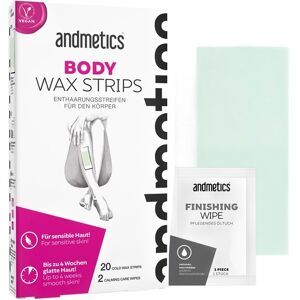 Andmetics Kropspleje Wax strips Body Wax Strips 20 x Body Wax Strips + 2 x Calming Care Wipes