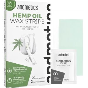 Andmetics Kropspleje Wax strips Hemp Oil Wax Strips 20 x Hemp Oil Wax Strips + 2 x Calming Care Wipes