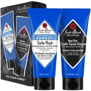 Jack Black Pleje til ham Ansigtspleje Gavesæt Turbo Wash Energizing Cleanser for Hair & Body 88 ml + Deep Dive Glycolic Facial Cleanser 88 ml