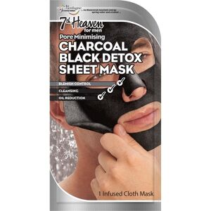 7th Heaven Ansigtsmasker Mænd Charcoal Black Detox Sheet Mask