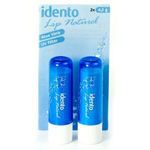 Idento Lip Naturel Aloe Vera Lyseblå 4 g 2 stk.