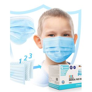Virshields® Vs001k Medical Face Mask Typ I - Kids (Pack Of 50) Blue 145 X 95 Mm