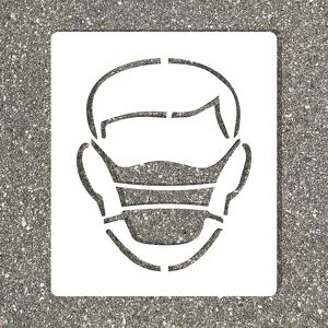 kaiserkraft Plantilla de suelo, máscara facial, plástico