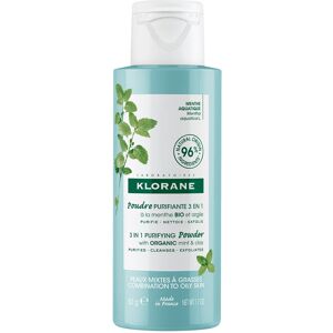 Klorane Polvo purificante 3 en 1 Menta acuática 50g