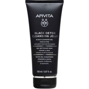 Apivita Gel limpiador desintoxicante negro para rostro y ojos 150mL