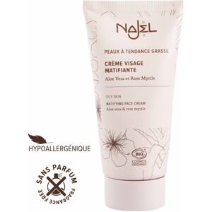 Najel Crema facial matificante con aloe vera y mirto rosa