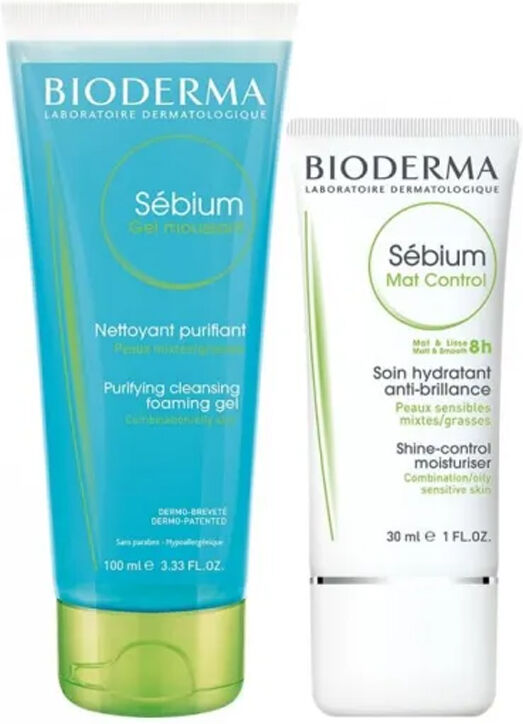 Bioderma Sébium Pack Creme MAT 30ml + Gel Moussant 100ml