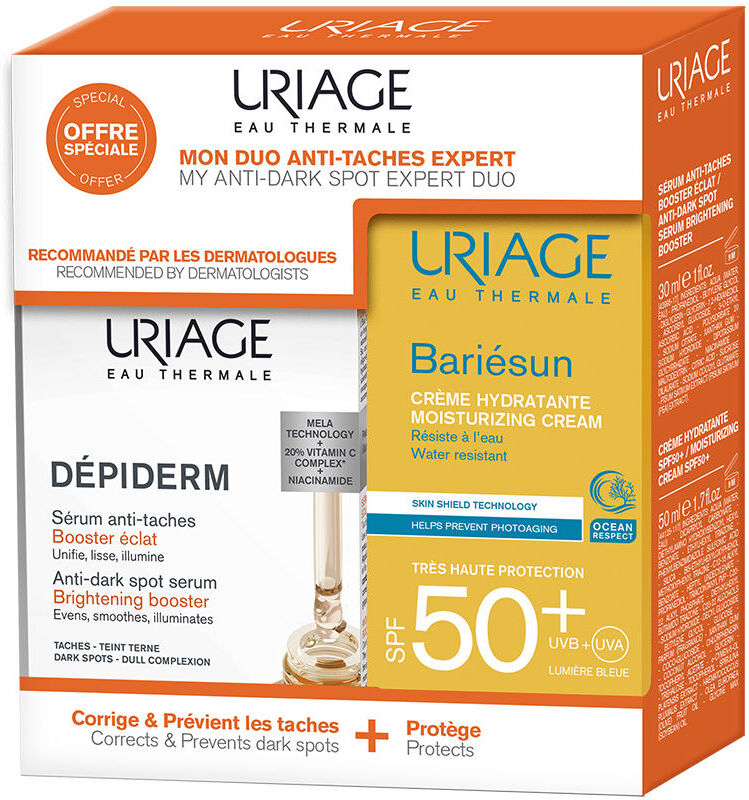 Uriage Depiderm Sérum Solución Antimanchas + Bariésun Crema SPF50+ Estuche 2 pz