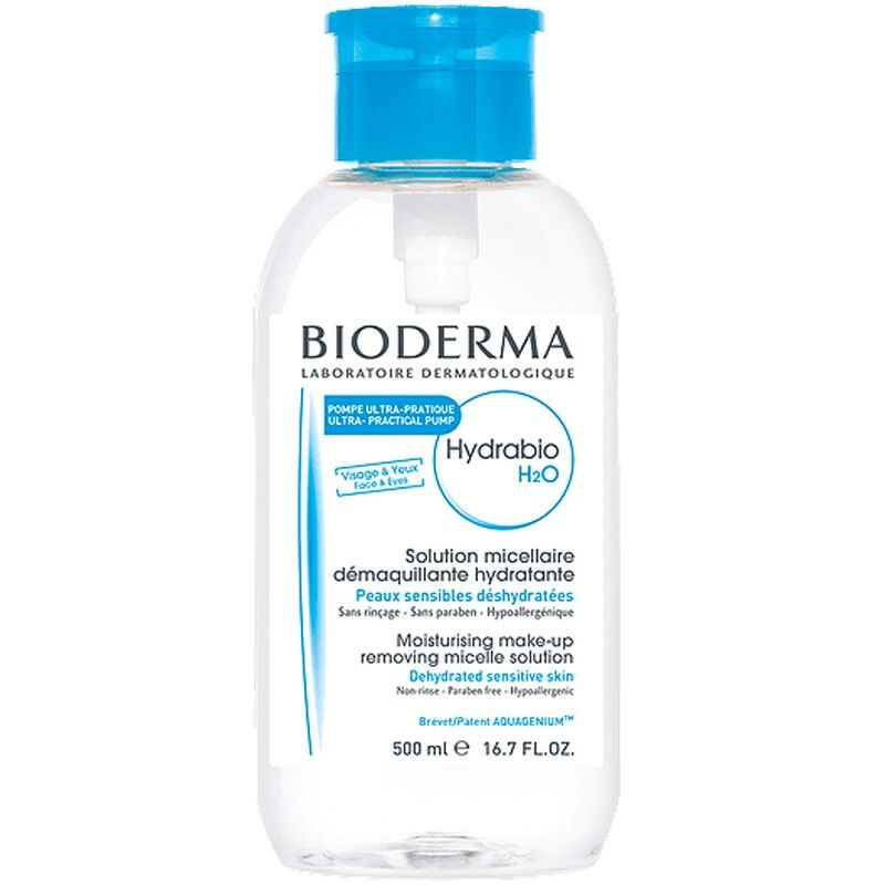 Bioderma Solución micelar Hydrabio H2O 500mL Pump-Reverse