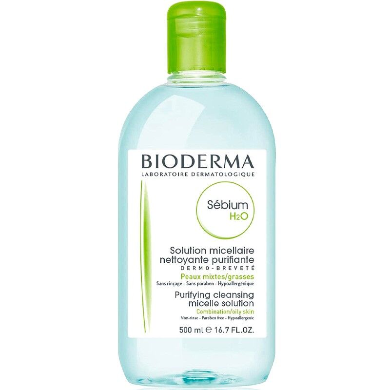 Bioderma Sebium H2O Solución Micelar Limpieza Piel Grasa Acnéica 500mL